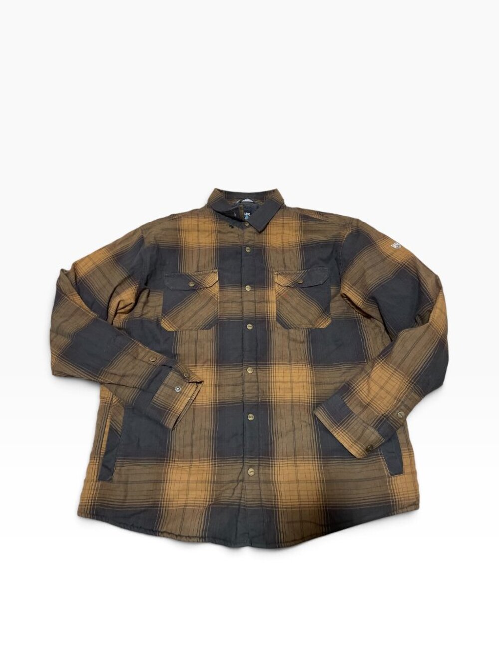 Kuhl Joyrydr 7253 Plaid Fleece Lined Flannel Shirt Jacket Shacket Men's Sz XL